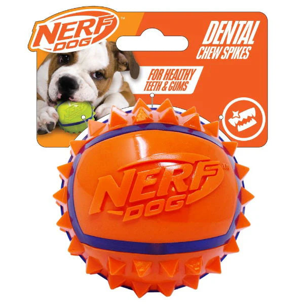 Nerf Dog TPR Spike Ball 3.5in Orange/Blue