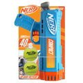 Nerf Dog Compact Blaster and 2.5in Non-Squeak Tennis Ball 12in 2pk Light Blue/Orange/Gray and Yellow