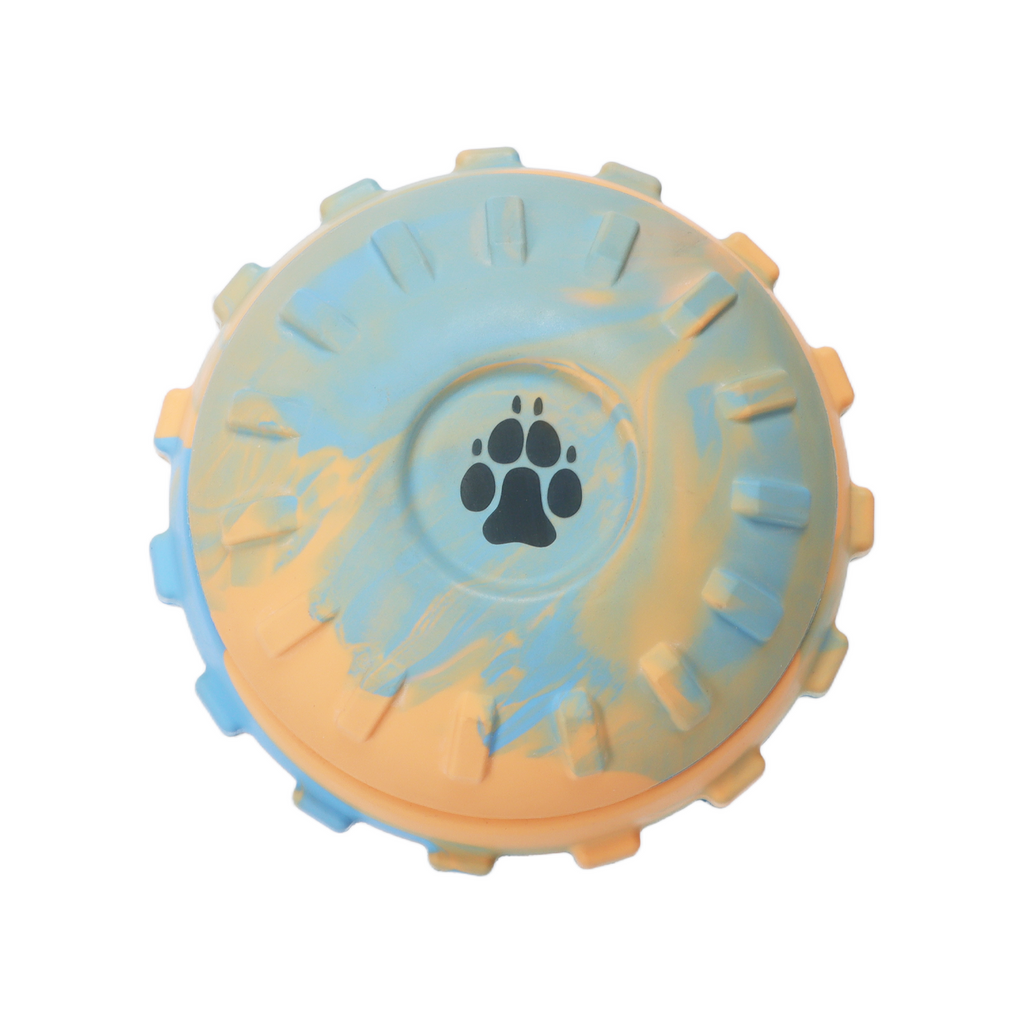 Durham Animal Feeds Big Licks Rubber Treat Ball Blue & Orange
