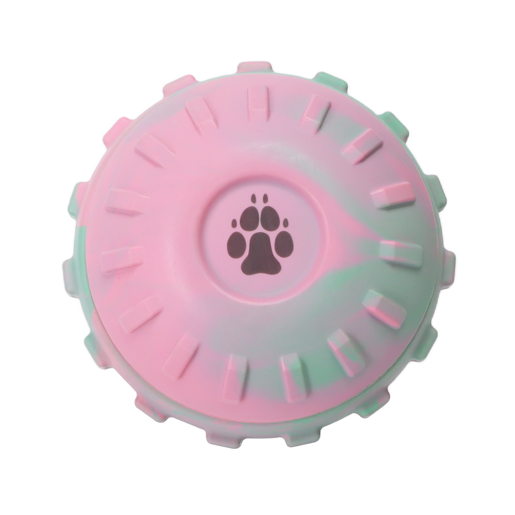 Durham Animal Feeds Big Licks Rubber Treat Ball Pink & Green
