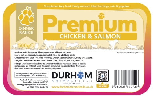 Durham Premium Chicken & Salmon Dinner 500g