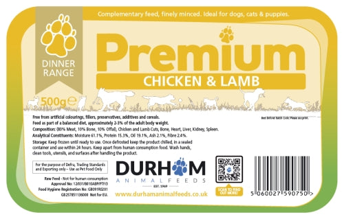 Durham Premium Chicken & Lamb Dinner 500g
