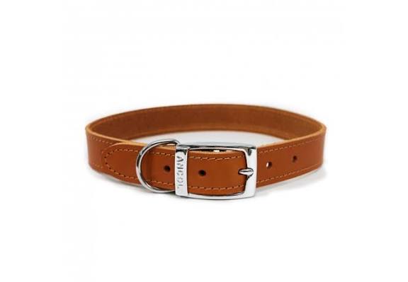 Ancol Classic Leather Collar Tan 39-48cm Size 5