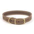 Ancol Timberwolf Leather Collar Sable 45-54cm Size 6