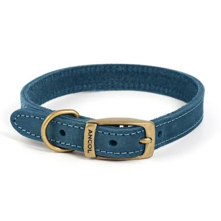 Ancol Timberwolf Leather Collar Blue