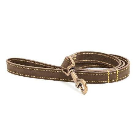 Ancol Timberwolf Leather Lead Sable 1mx19mm