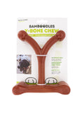 Bamboodle Dog Y-Bone Chew Toy Large Bacon 7inch