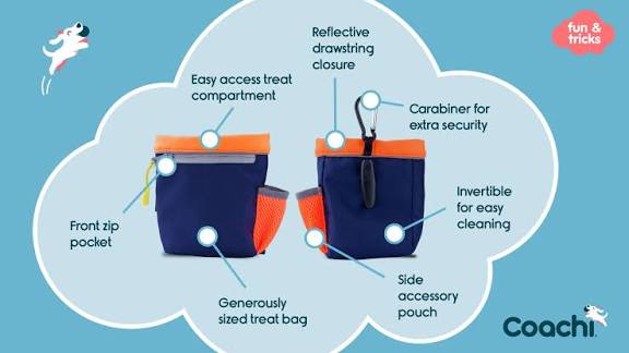 Coachi Train & Treat Bag Navy & Coral