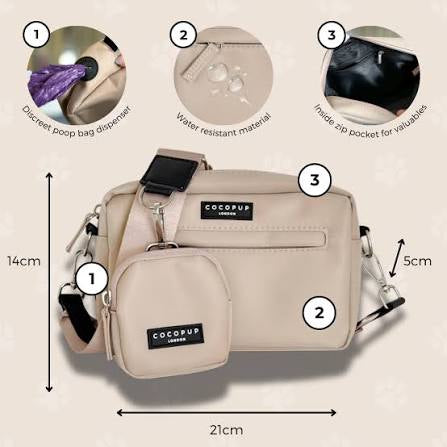 Cocopup Dog Walking Bag - Caramel Latte
