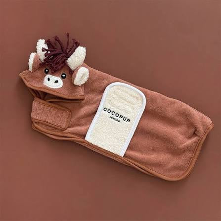 Cocopup Harold the Highland Cow Drying Robe