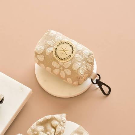 Cocopup Luxe Poo Bag Holder - Mocha Flower
