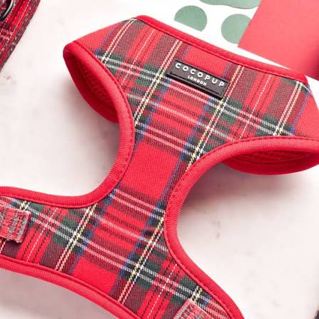 Cocopup Adjustable Neck Harness - Tartan