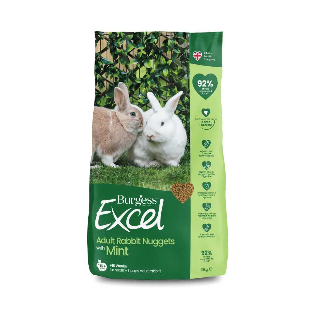 Burgess Excel Rabbit Adult Nuggets With Mint 4x1.8kg