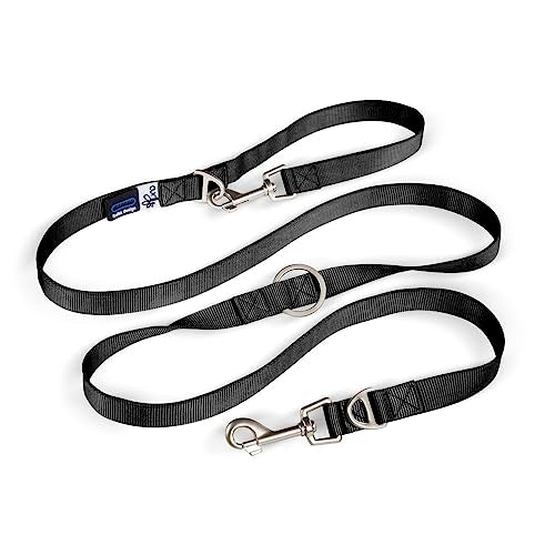 Curli Adjustable Dog Leash Nylon Black Large