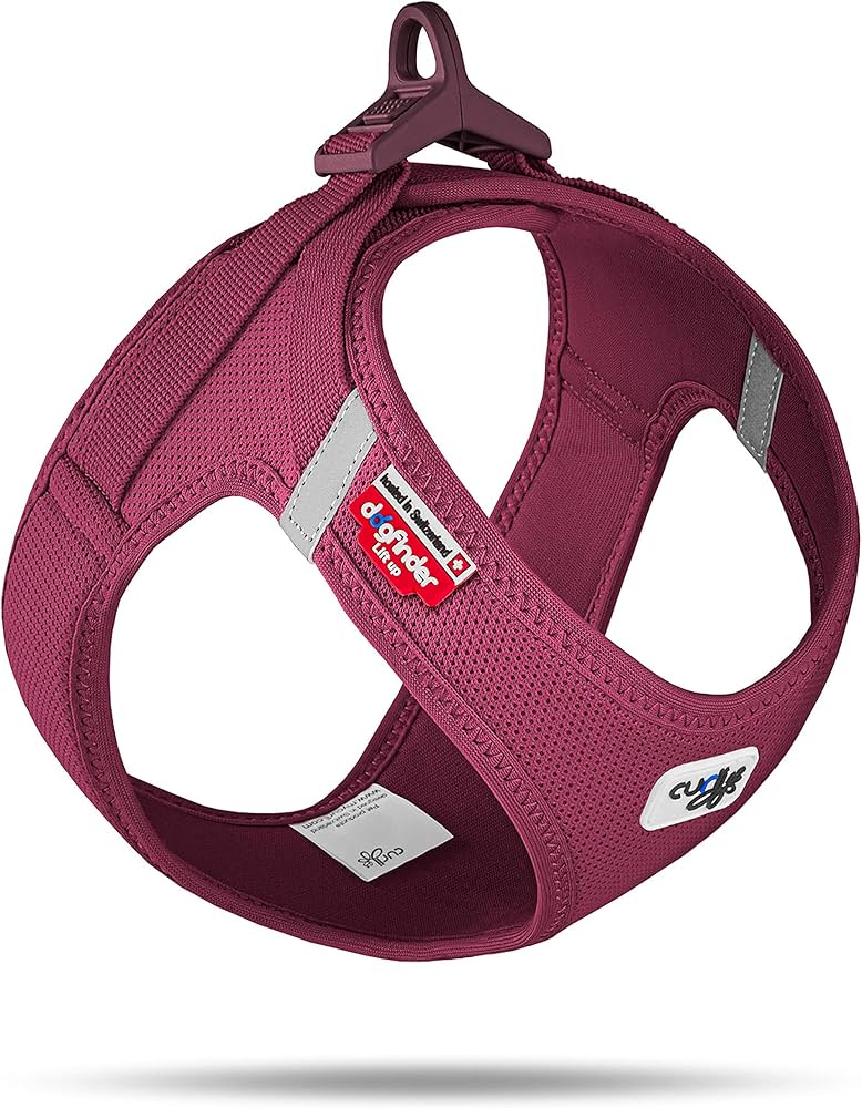 Curli Vest Dog Harness Clasp Air-Mesh Ruby Large