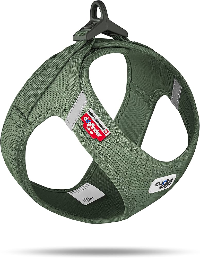 Curli Vest Dog Harness Clasp Air-Mesh Moss Medium