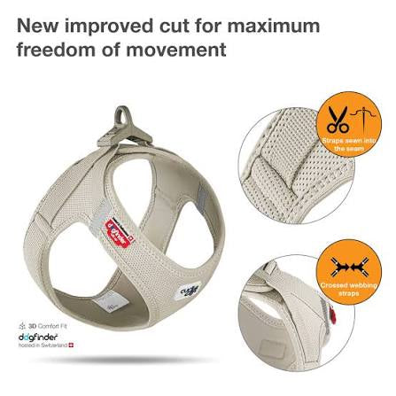 Curli Vest Dog Harness Clasp Air-Mesh Light Tan Small