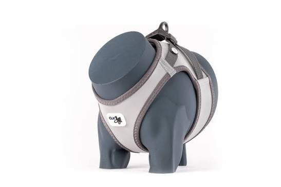 Curli Glow Clasp Vest Harness Reflective Grey Medium