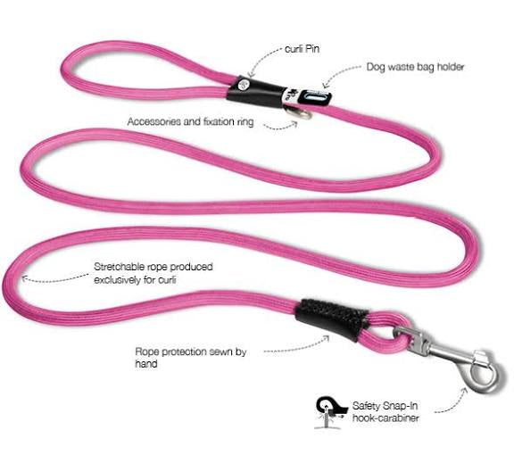 Curli Vario Comfort Leash Fuchsia Large