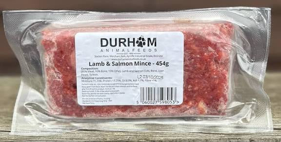 Durham Animal Feeds Lamb and Salmon Mince - 454g