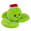 Ancol Bouncing Spencer Sprout Christmas dog toy, a bright green plush sprout with leafy outer details and a red Santa hat.