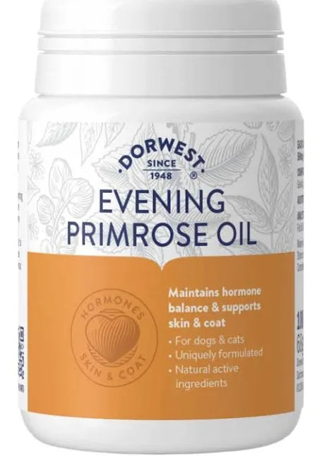 Dorwest Evening Primrose Oil Capsules for Dogs and Cats (100)