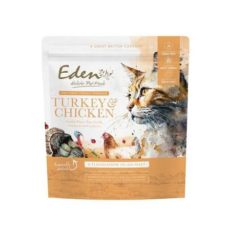 Eden Feline Feast Turkey and Chicken Dry Cat Food 1.5kg