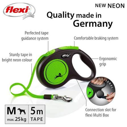 Flexi Neon Tape Green Medium 5m