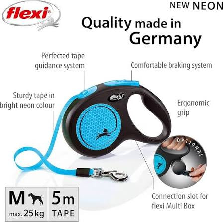 Flexi Neon Tape Blue Medium 5m