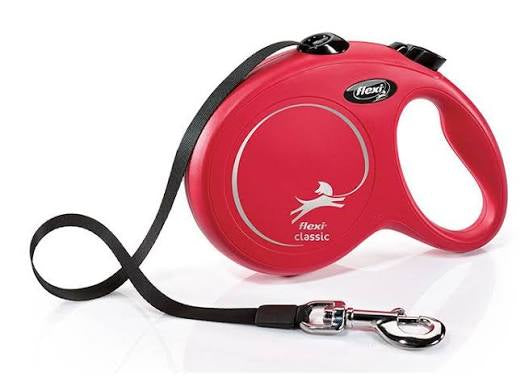 Flexi Classic Tape Retractable Dog Lead Red