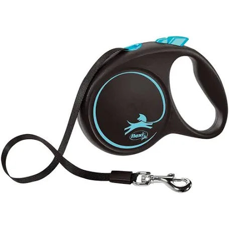 Flexi Black Design Cord Retractable Dog Lead Blue