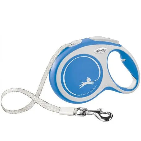 Flexi Comfort Tape Retractable Dog Lead Grey and Blue