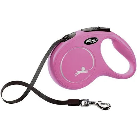 Flexi Classic Tape Retractable Dog Lead Pink