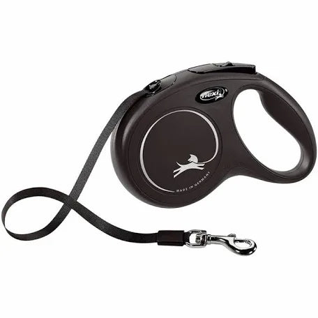 Flexi Classic Tape Retractable Dog Lead Black