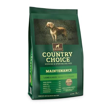 Gelert Adult Dog Country Choice Maintenance Lamb & Rice 2kg