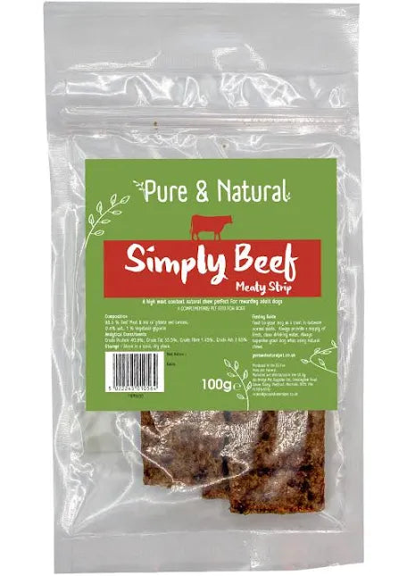 Pure & Natural Meat Strips Beef 100gm