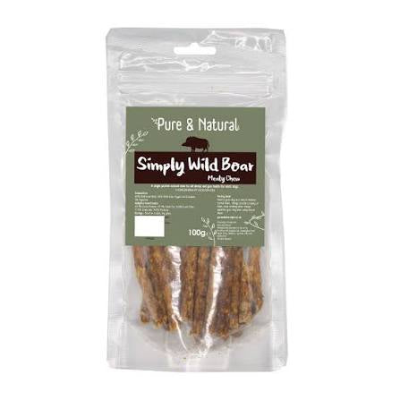 Pure & Natural Meat Sticks Wild Boar 100gm