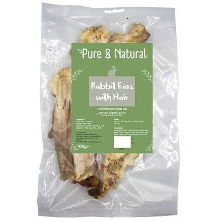 Pure & Natural Rabbit Ears With Hair 100gm