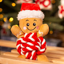 House Of Paws Gingerbread Rope Ball - Christmas Line