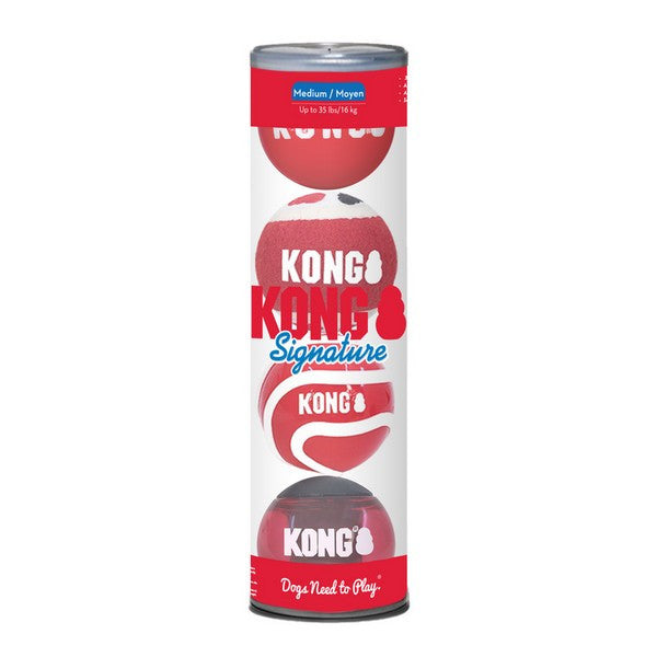 KONG Signature Balls Assorted Medium 4pk
