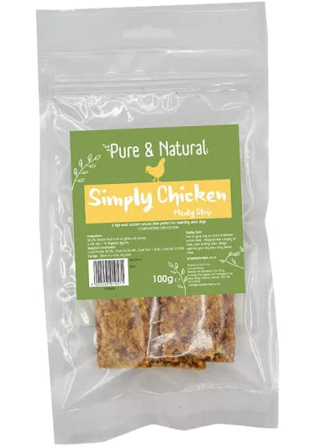 Pure & Natural Meat Strips Chicken 100g