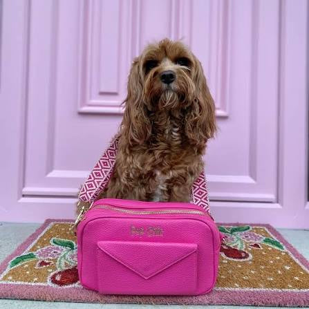 Pup chic dog walking bag pink
