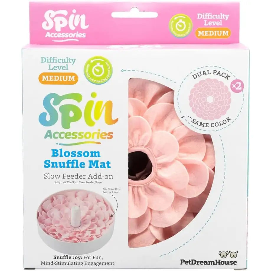 Pet Dream House Spin Accessories Blossom Snuffle Mat Baby Pink Duo Pack