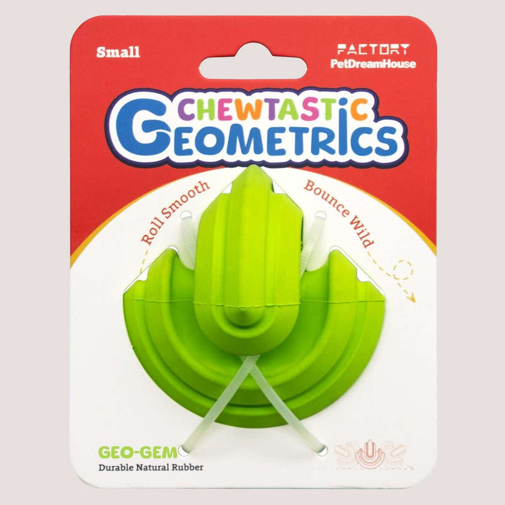 Pet Dream House Chewtastic Geometrics Natural Small Geo-Gem Green