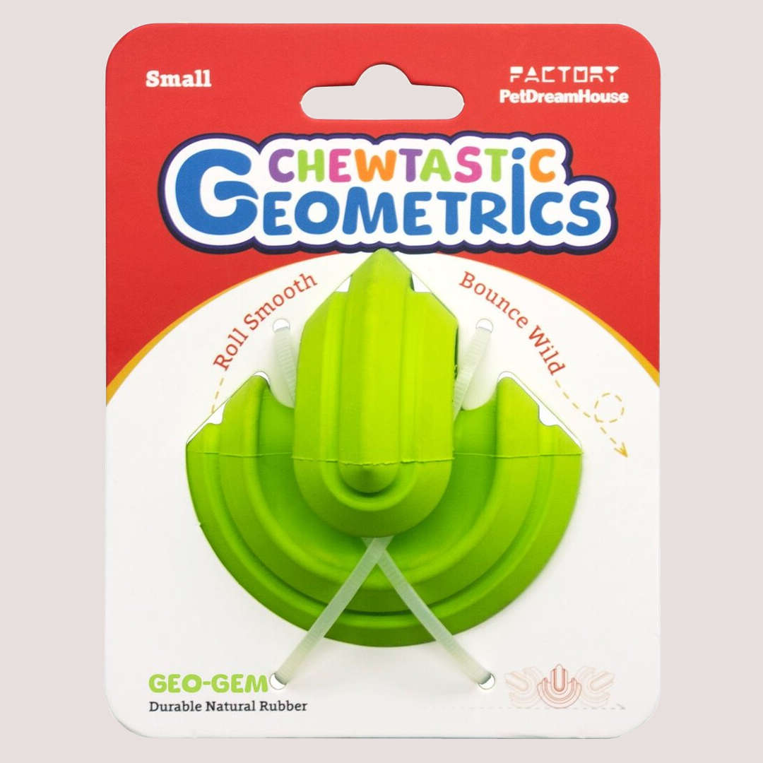 Pet Dream House Chewtastic Geometrics Natural Small Geo-Gem Green