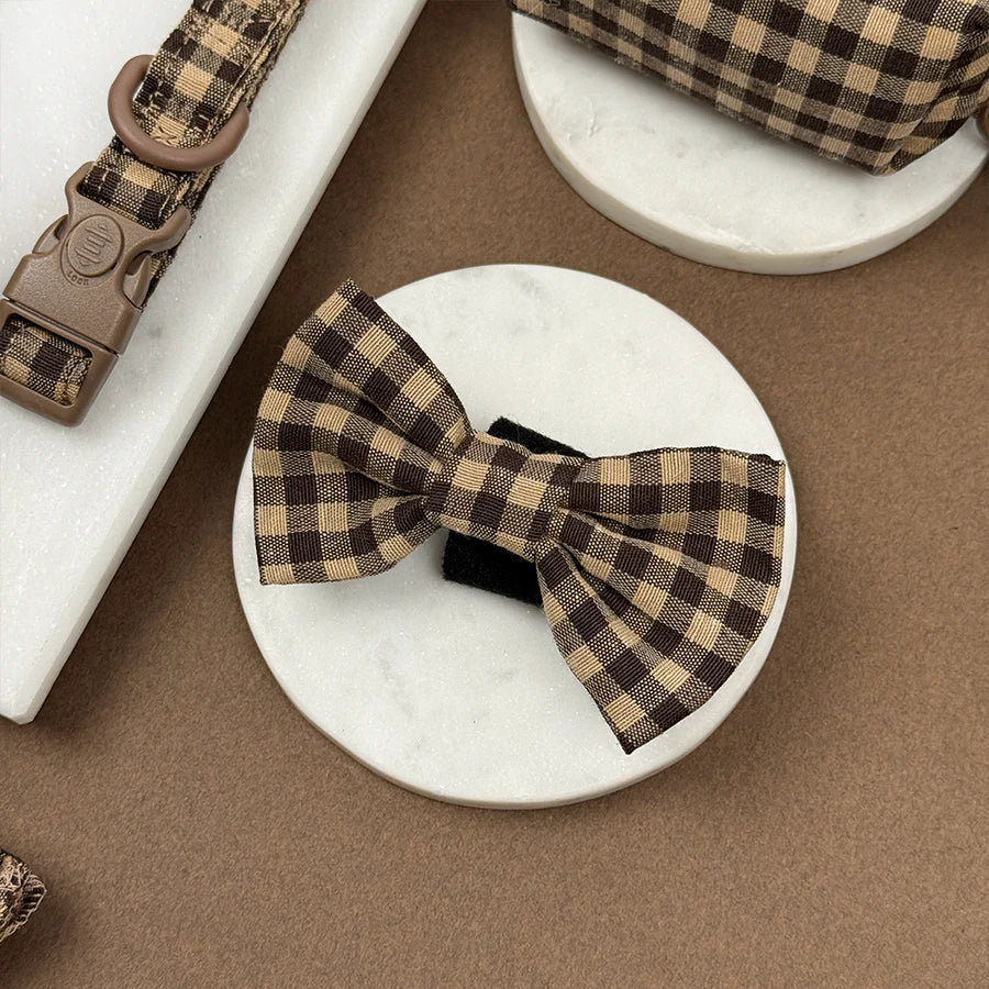 Cocopup Cotswold check bow tie