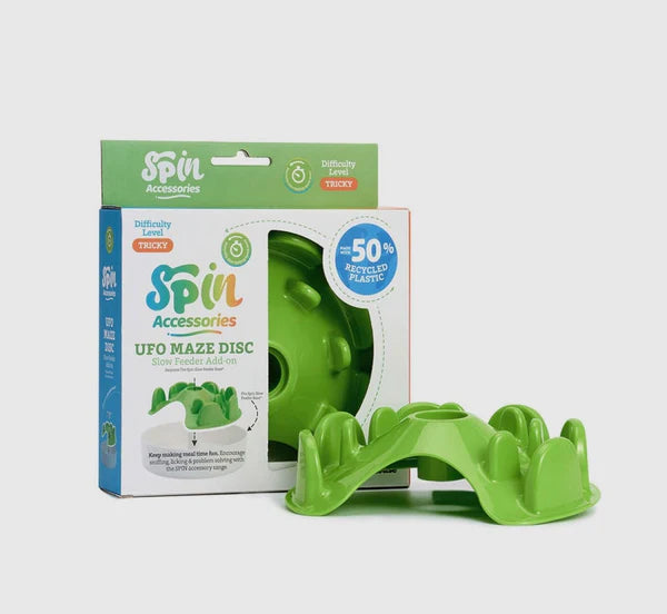 Pet Dream House Spin Interactive Feeder Tricky UFO Maze Green