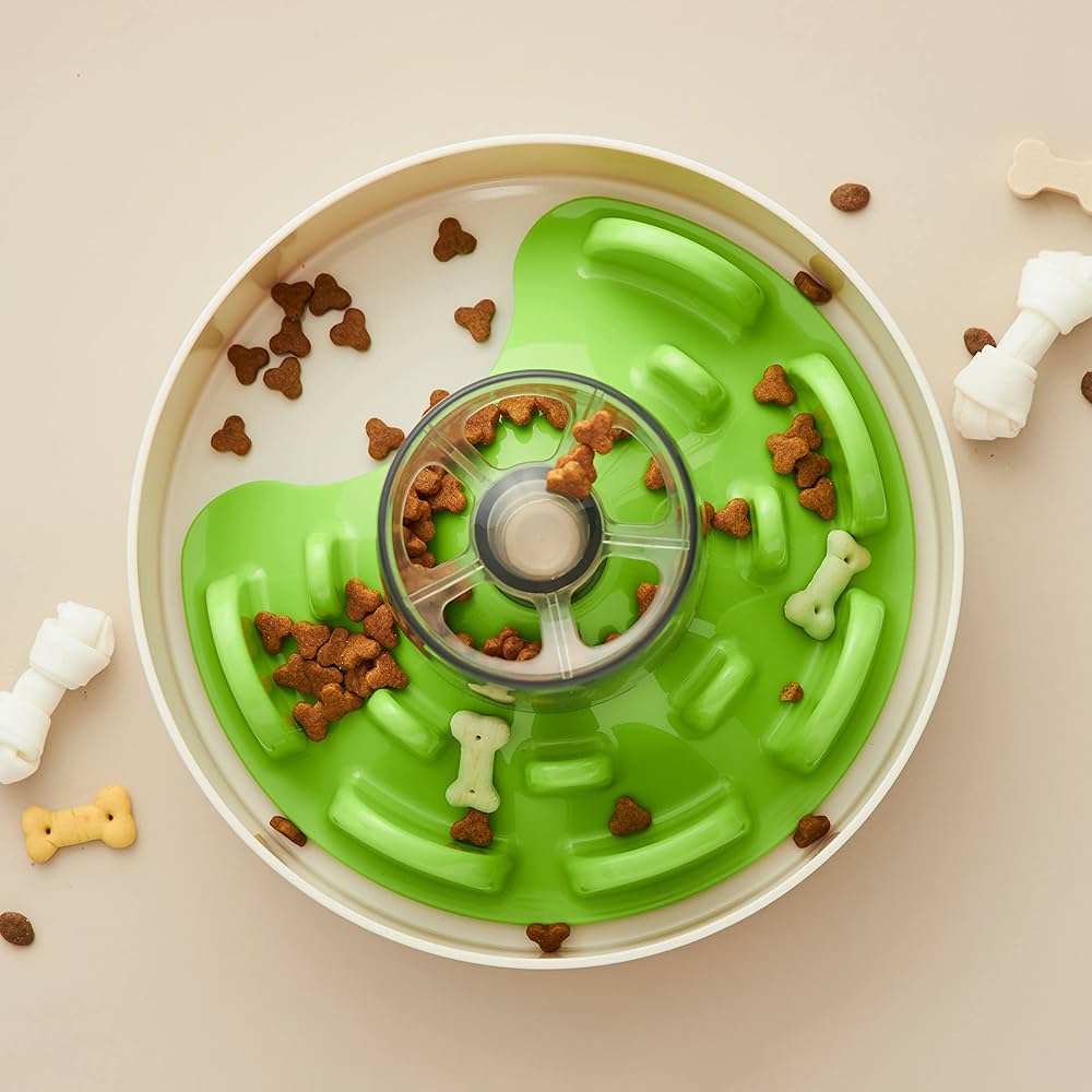 Pet Dream House Spin Interactive Feeder Tricky UFO Maze Green