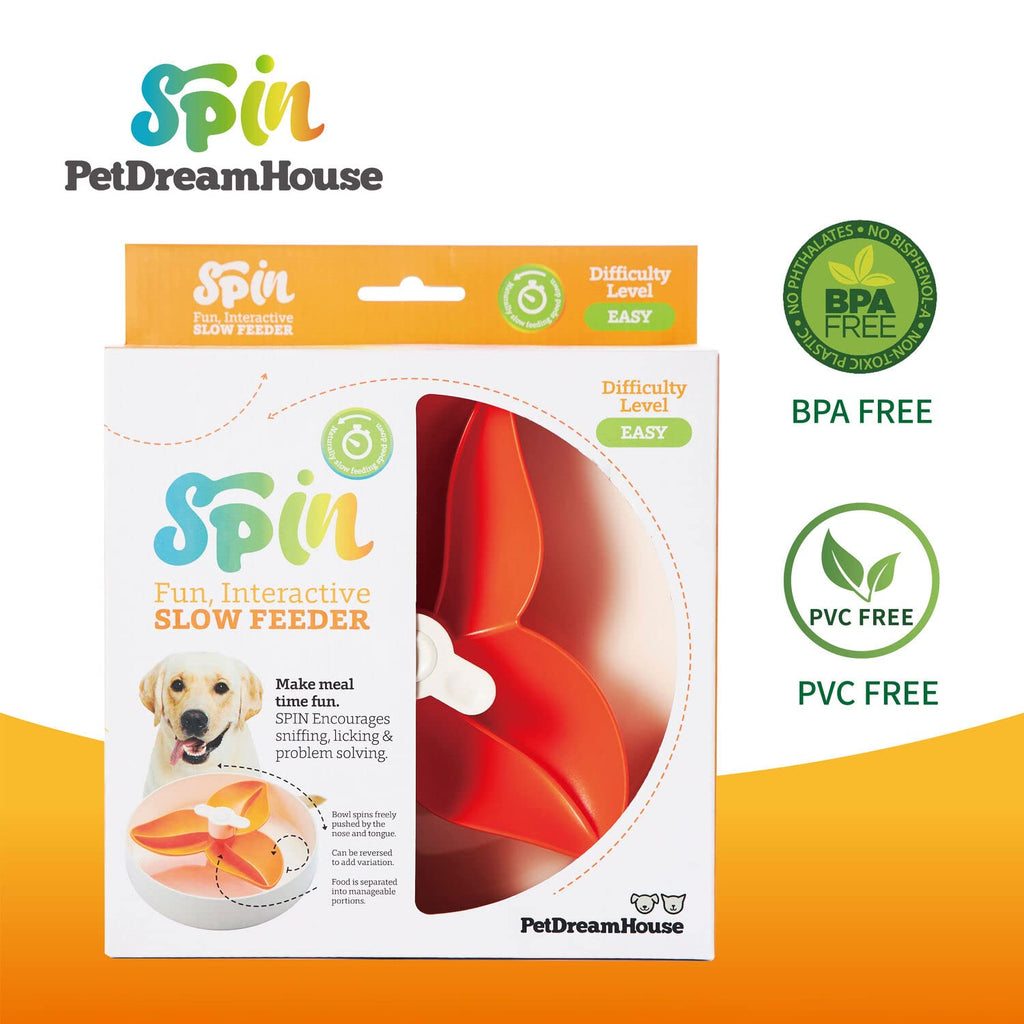 Pet Dream House Spin Interactive Feeder Bougainvillea Orange