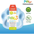 Pet Dream House Paw 2in1 Mini Slow Feeder & Lick Pad Blue